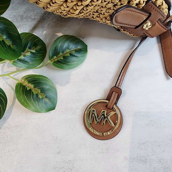 MICHAEL Michael KorsNaomi Medium Woven Straw Crossbody Bag - Picture 10 of 15